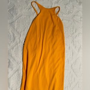 Yellow tight long dress